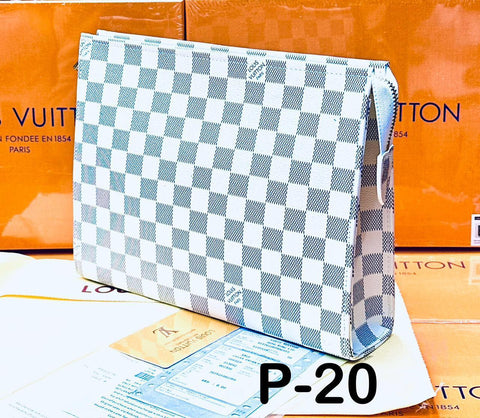 Elegant Louis Vuitton Damier Azur Pouch – Stylish & Authentic Designer Clutch