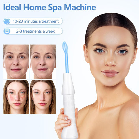 High-Frequency Facial Wand – 4-in-1 Skin Rejuvenation Device for Anti-Aging, Acne Care & Home Spa Treatments