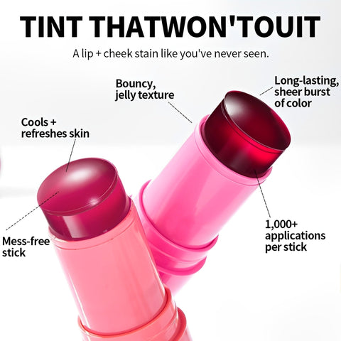 GlowPop Jelly Blush Stick – Dewy Tint in a Swipe