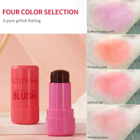 GlowPop Jelly Blush Stick – Dewy Tint in a Swipe
