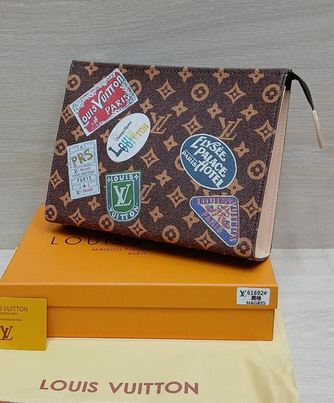 Louis Vuitton Embossed Leather Pouch