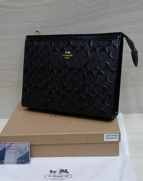 COACH Signature Canvas Pouch