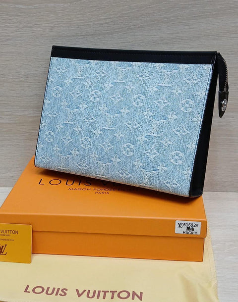 Louis Vuitton Embossed Leather Pouch
