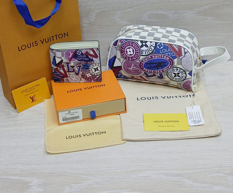 Louis Vuitton World Tour Wallet & Toiletry Pouch Set